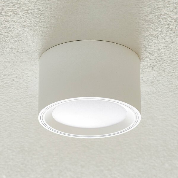 Stropné LED svietidlo Fallon, výška 6 cm, Biela / opálová, Obývacia izba / jedáleň, kov, Moderný, Závesné svietidlo
