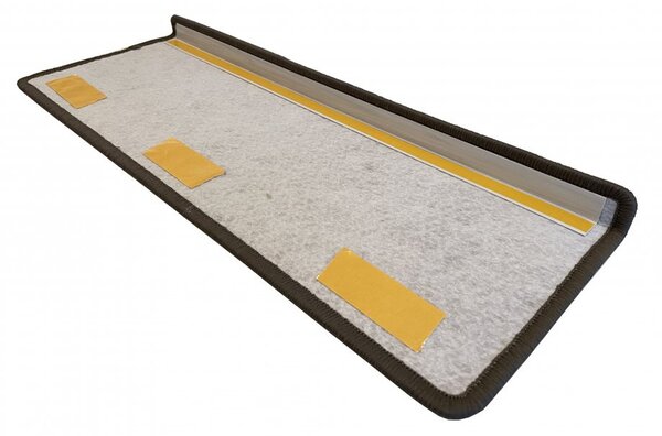 Vopi Nášľapy na schody Alassio hnedé obdĺžnik, samolepiaci - 24x65 obdĺžnik (rozmer vrátane ohybu)