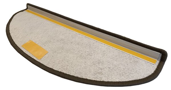 Vopi Nášľapy na schody Alassio hnedé polkruh, samolepiaci - 24x65 polkruh (rozmer vrátane ohybu)