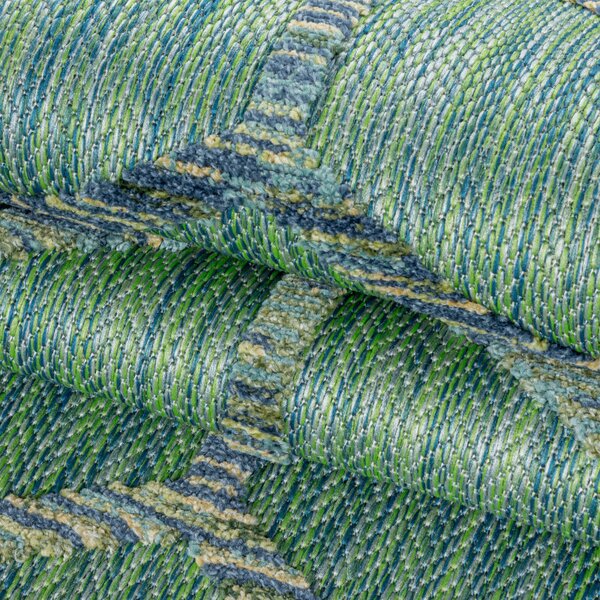 Ayyildiz, Kusový koberec Bahama 5151 Green – na von aj na doma, 80x250, zelená, chodba / predsieň