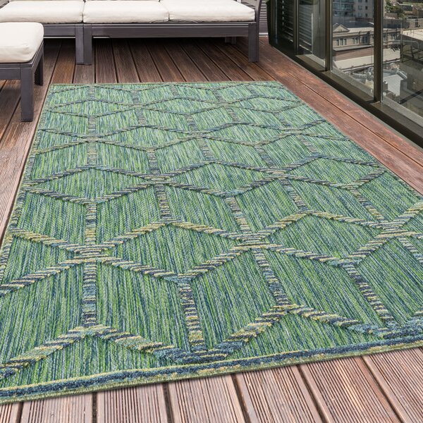 Ayyildiz, Kusový koberec Bahama 5151 Green – na von aj na doma, 80x250, zelená, chodba / predsieň