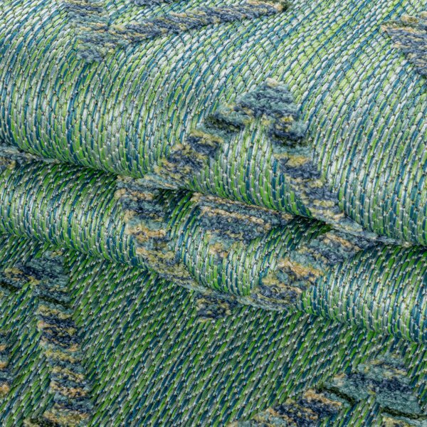 Ayyildiz , Kusový koberec Bahama 5152 Green – na von aj na doma, 80x250, zelená, chodba / predsieň