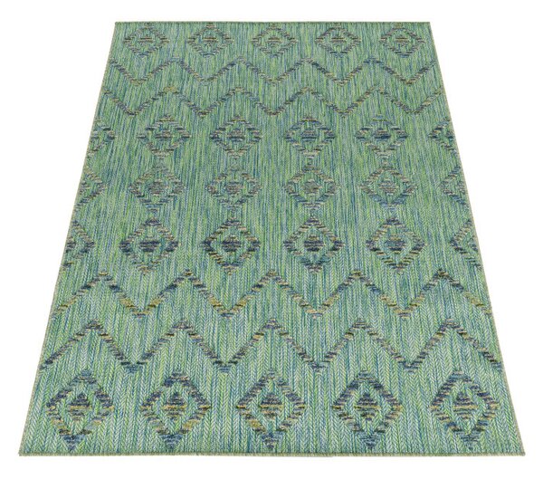 Ayyildiz , Kusový koberec Bahama 5152 Green – na von aj na doma, 80x250, zelená, chodba / predsieň