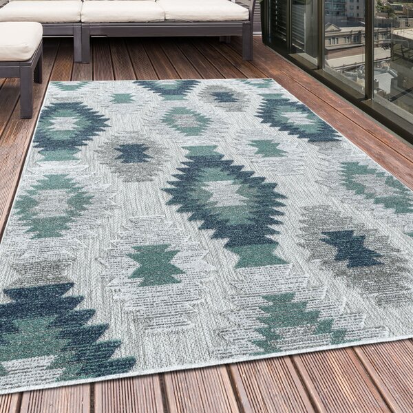 Ayyildiz , AKCIA: 80x250 cm Kusový koberec Bahama 5153 Blue – na von aj na doma, modrá, chodba / predsieň