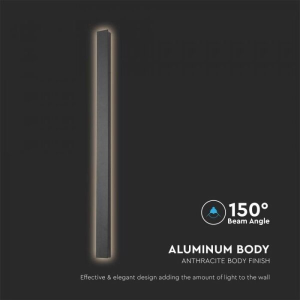 Vonkajšie nástenné LED svietidlo LED/10W/230V 4000K IP65 51 cm antracit