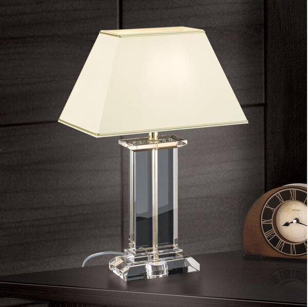 Orion LA 4-1202 - Krištáľová stolná lampa VERONIQUE 1xE27/60W/230V krémová/číra