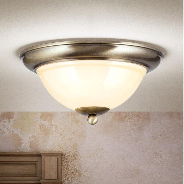 Orion DL 7-675/27-Stropné svietidlo AUSTRIAN OLD LAMP 2xE27/60W/230V bronz/béžová