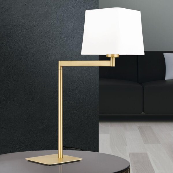 Orion LA 4-1209/1 - Stolná lampa CARLTON 1xE27/40W/230V biela/zlatá