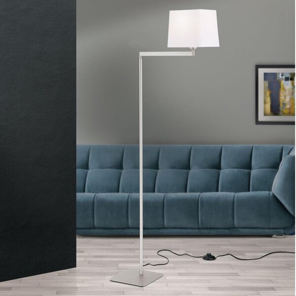 Orion Stl 12-1187/1 - Stojacia lampa CARLTON 1xE27/40W/230V biela/matný chróm