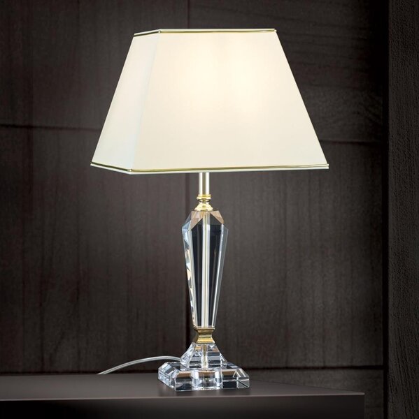 Orion LA 4-1201 - Krištáľová stolná lampa VERONIQUE 1xE27/60W/230V krémová/číra