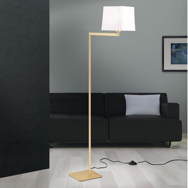 Orion Stl 12-1187/1 - Stojacia lampa CARLTON 1xE27/40W/230V biela/zlatá