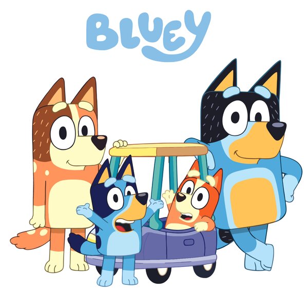 60x70cm Bluey - textilná nálepka na stenu