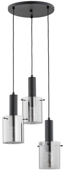 Luster na lanku CELIA 3xE27/60W/230V čierna