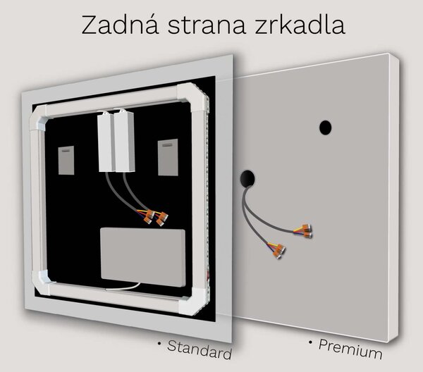 SMART Zrkadlo do kúpeľne s LED osvetlením M5 premium + SmartScreen with Google TV
