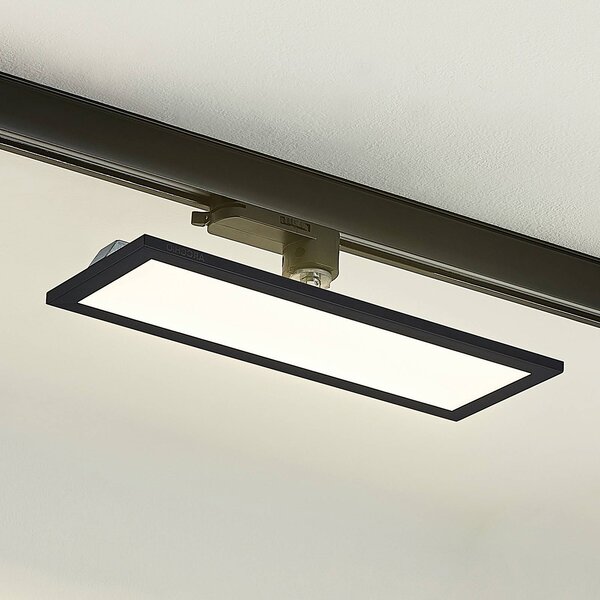 Arcchio Hairis 3-fázový LED panel, 30 cm, čierny, 4000 K, Čierna, Pracovňa / Kancelária, Plast, Moderný, Koľajnicový systém
