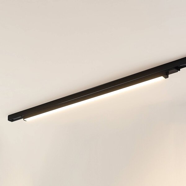 Arcchio LED lištové svietidlo Harlow, čierne, 109 cm, 3 000 K, Čierna, Pracovňa / Kancelária, Hliník, Moderný, Koľajnicový systém