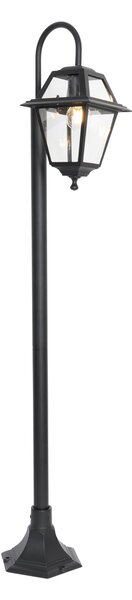 Klasická vonkajšia lampa čierna 135 cm IP44 - Berta