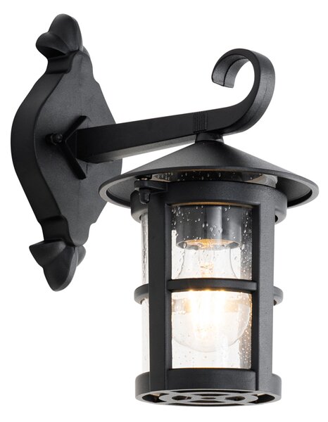 Klasická vonkajšia nástenná lampa čierna IP44 - Herb