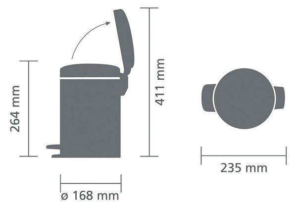 ODPADKOVÝ KÔŠ 3 l Brabantia - Upratovanie