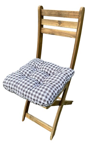 Didatex Podložka na stoličku - Kocka malá čierna