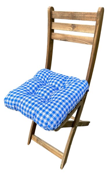 Didatex Podložka na stoličku - Kocka malá modrá