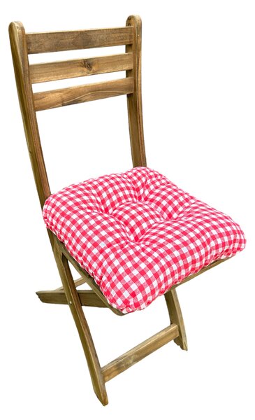 Didatex Podložka na stoličku - Kocka malá červená