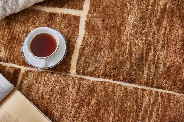 Diamond Carpets India , Ručne viazaný kusový koberec Filippo DESP P113 Brown Mix, 80x150, hnedá, obývacia izba