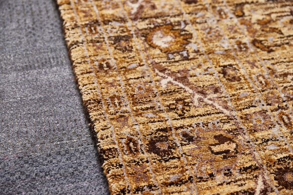 Diamond Carpets India , Ručne viazaný kusový koberec Babylon DESP HK20 Camel Mix, 80x150, hnedá, obývacia izba