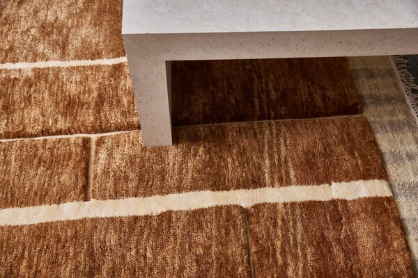 Diamond Carpets India , Ručne viazaný kusový koberec Filippo DESP P113 Brown Mix, 80x150, hnedá, obývacia izba