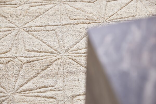 Diamond Carpets India , Ručne viazaný kusový koberec Michelangelo I DESP P105 (2), 80x150, biela, obývacia izba