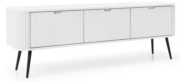 TV STOLIK BELLISSA BIELY + ČIERNE NOŽIČKY 168 cm