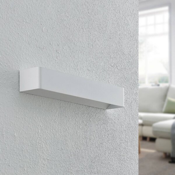 Arcchio LED nástenné svetlo Karam, 53 cm, biela, kov, hore/dole, Biela / opálová, Obývacia izba / jedáleň, Hliník, Moderný, Nástenné svietidlo