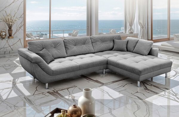 ROHOVÁ SEDAČKA, plast, textil, kompozitné drevo, tmavosivá Livetastic - Sedačky, Online Only