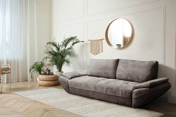 ROZKLADACIA POHOVKA, drevo, textil, kompozitné drevo, taupe Livetastic - Sedačky, Online Only
