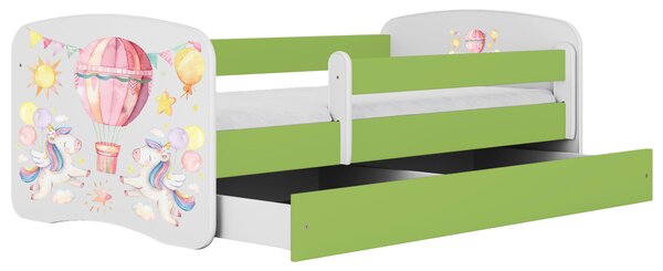 POSTEĽ PRE DETI A MLÁDEŽ 80/160 cm, zelená, biela MID.YOU - Detské izby, Online Only