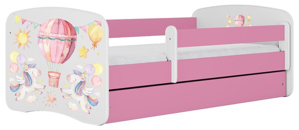 POSTEĽ PRE DETI A MLÁDEŽ 80/160 cm, biela, pink MID.YOU - Detské izby, Online Only