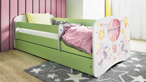 POSTEĽ PRE DETI A MLÁDEŽ 80/160 cm, zelená, biela MID.YOU - Detské izby, Online Only