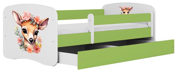 POSTEĽ PRE DETI A MLÁDEŽ 80/160 cm, zelená, biela MID.YOU - Detské izby, Online Only