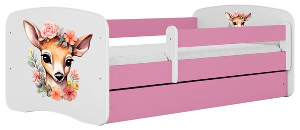 POSTEĽ PRE DETI A MLÁDEŽ 80/160 cm, biela, pink MID.YOU - Detské izby, Online Only