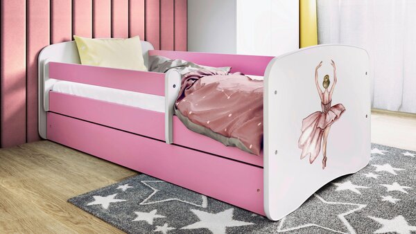 POSTEĽ PRE DETI A MLÁDEŽ 80/160 cm, biela, pink MID.YOU - Detské izby, Online Only