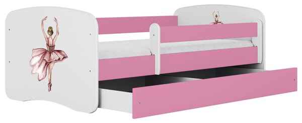 POSTEĽ PRE DETI A MLÁDEŽ 80/160 cm, biela, pink MID.YOU - Detské izby, Online Only