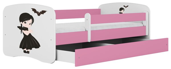 POSTEĽ PRE DETI A MLÁDEŽ 80/160 cm, biela, pink MID.YOU - Detské izby, Online Only