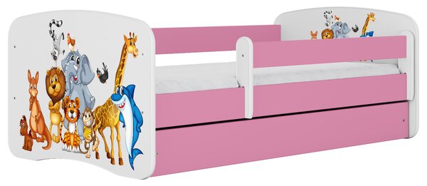 POSTEĽ PRE DETI A MLÁDEŽ 80/160 cm, biela, pink MID.YOU - Detské izby, Online Only