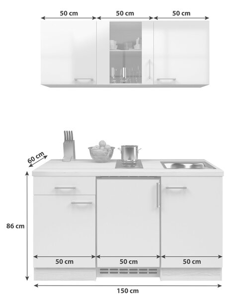 MINIKUCHYŇA 150 cm - Online Only kuchyne, Online Only