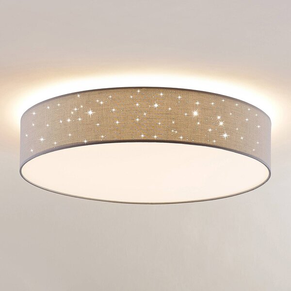 Lindby Ellamina stropné LED, 60 cm, svetlo-sivá