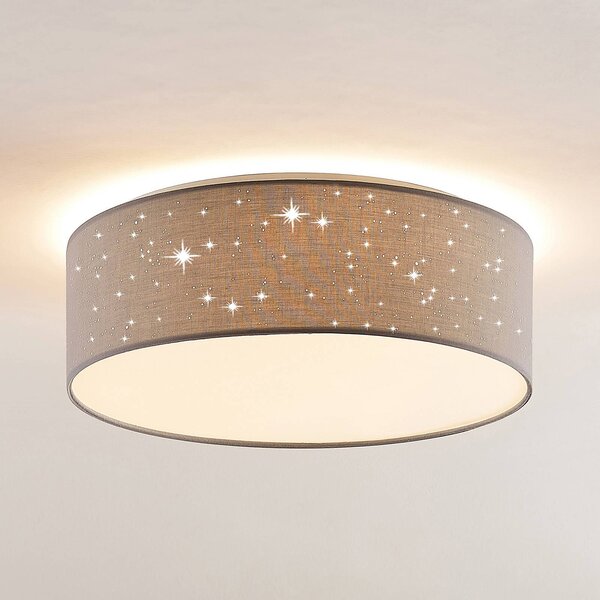 Lindby Ellamina stropné LED, 40 cm, svetlo-sivá