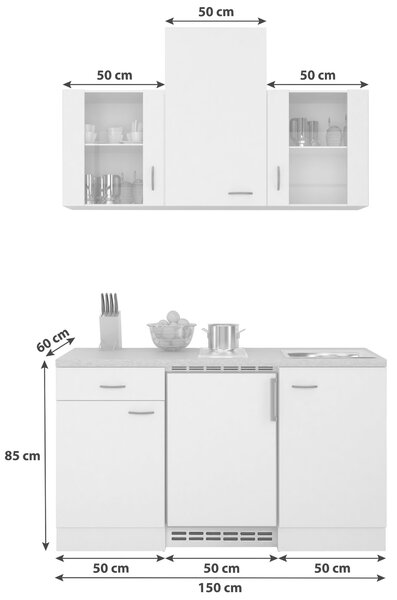 MINIKUCHYŇA 150,5 cm MID.YOU - Online Only kuchyne, Online Only