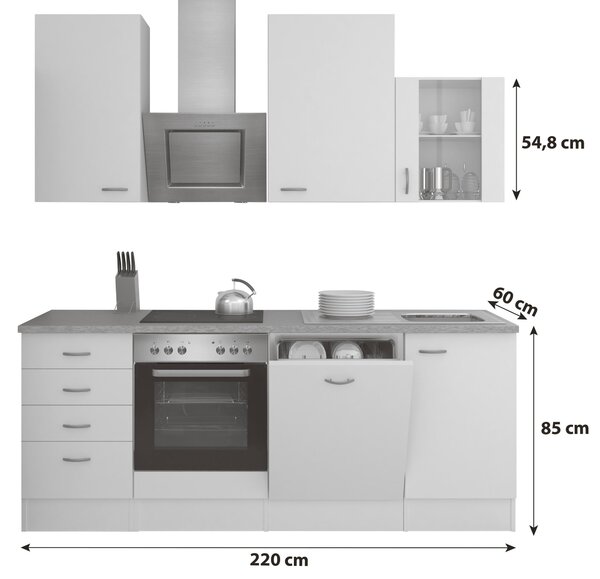 KUCHYNSKÝ BLOK 220 cm MID.YOU - Online Only kuchyne, Online Only