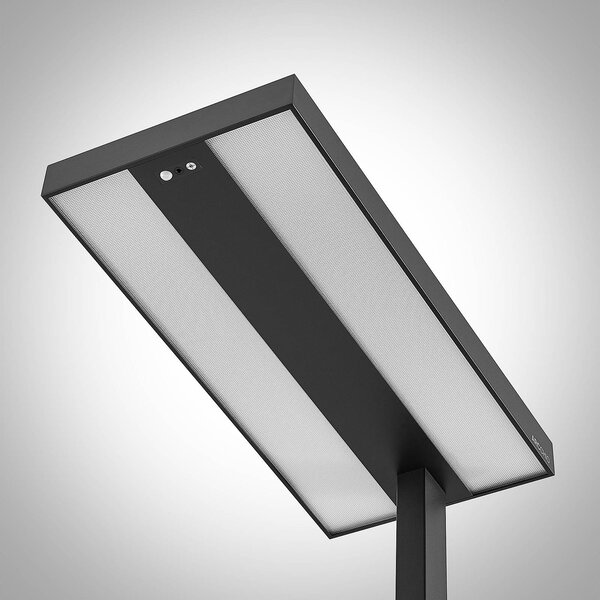 Arcchio LED stojacia lampa Logan Pro, čierne, senzor, stmievateľné, Čierna, Pracovňa / Kancelária, Hliník, Moderný, Stolová lampa