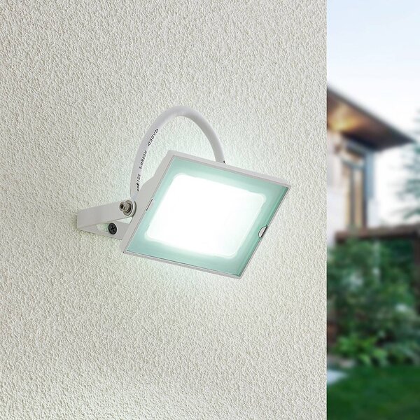 Lindby Aine vonkajší LED reflektor biely 7,7 cm